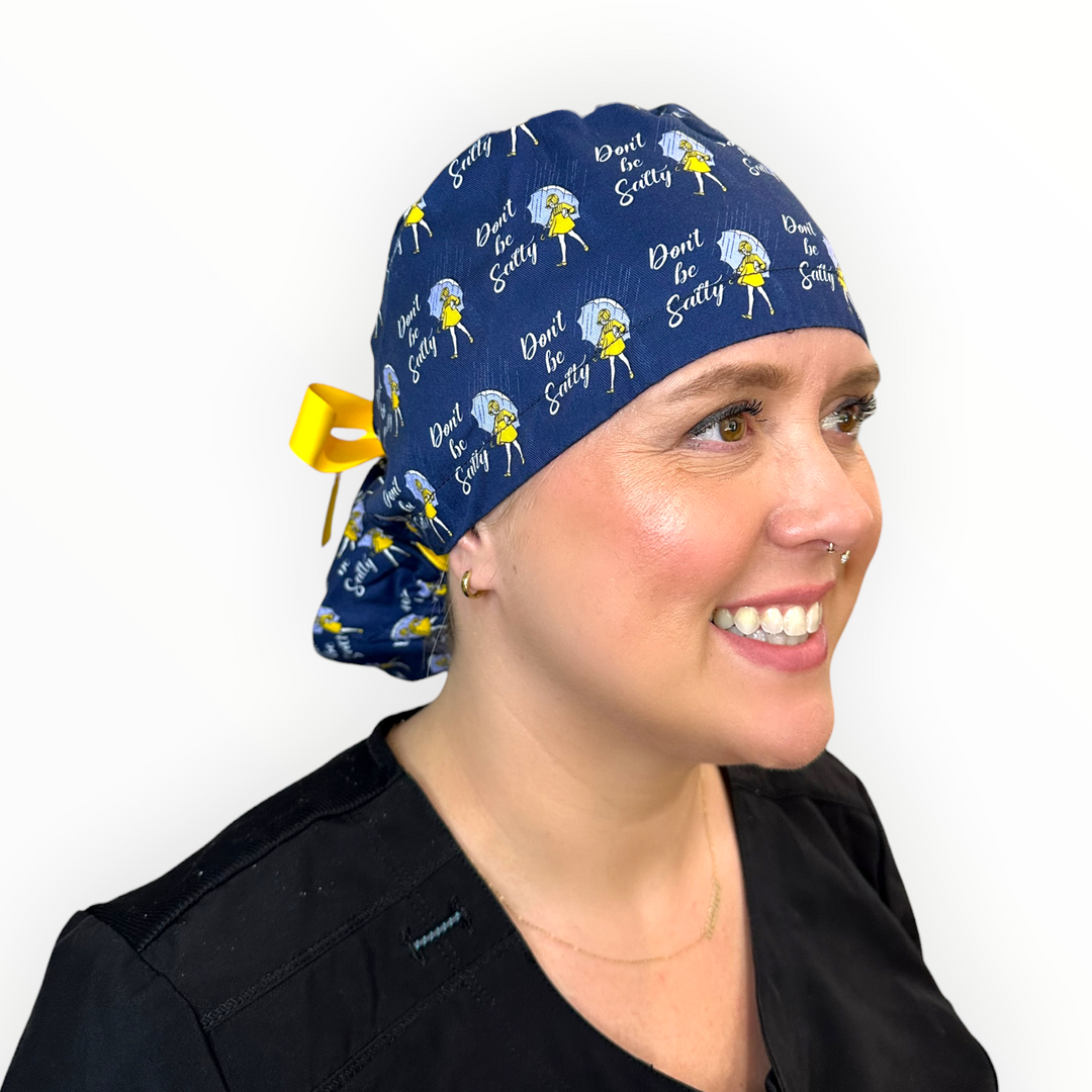 Don't Be Salty- Ponytail Scrub Cap