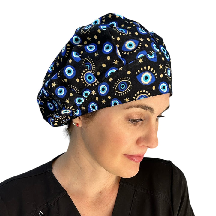 Evil Eye Black- Bouffant Scrub Cap