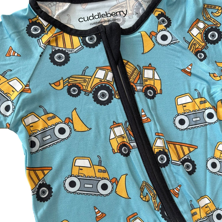Construction Zone Bamboo Zipper Sleeper
