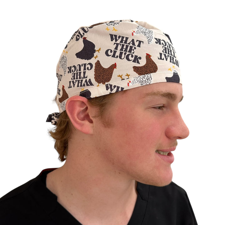 What the Cluck- Classic/Men's Scrub Cap