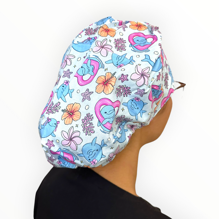 Dolphin Daydreams- Bouffant Scrub Cap