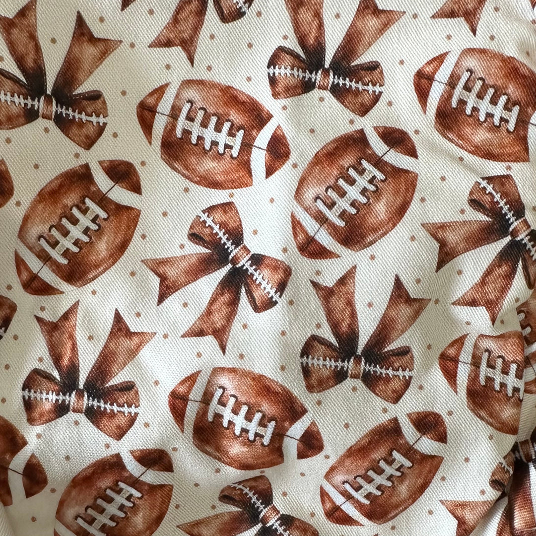 Football & Bows- Euro Scrub Cap