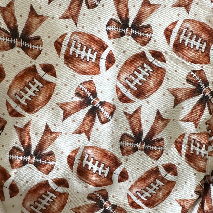 Football & Bows- Euro Scrub Cap
