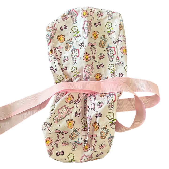 Girly Girl Ponytail Scrub Cap for Women, By Sunshine Caps Co.
