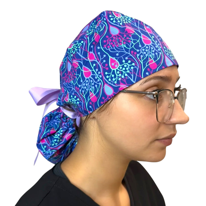 Neural Network- Ponytail Scrub Cap