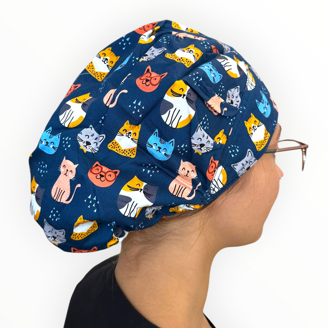 Smarty Cats- Bouffant Scrub Cap