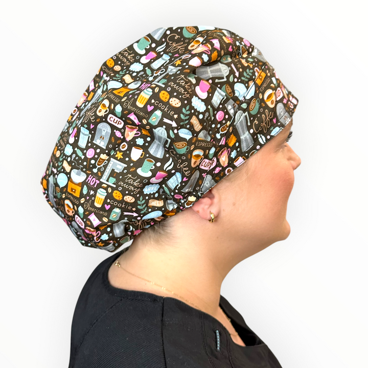 Coffee Break- Bouffant Scrub Cap