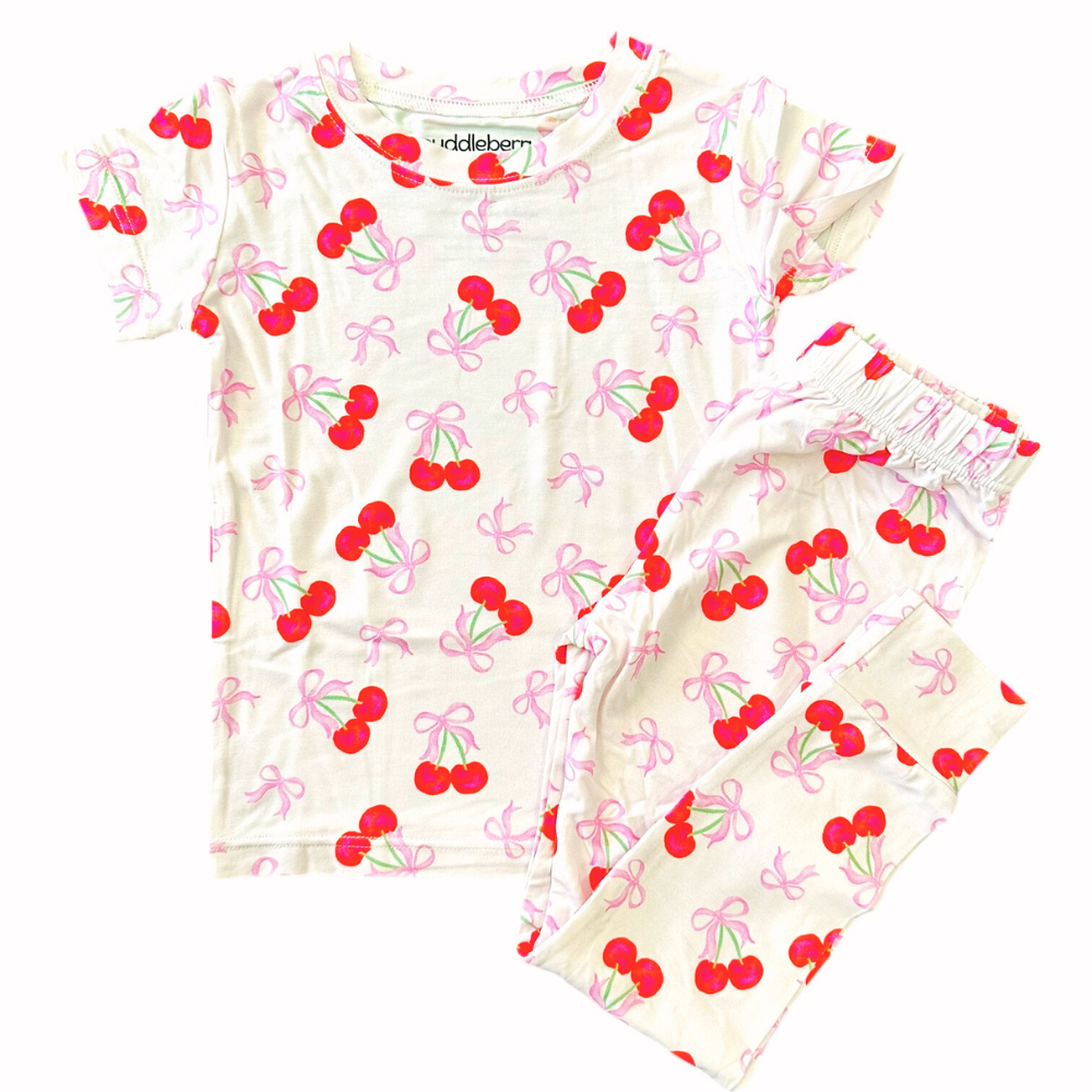 Cherry Coquette Short Sleeve Two-Piece PJs