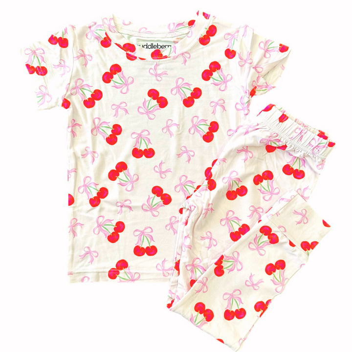 Cherry Coquette Short Sleeve Two-Piece PJs