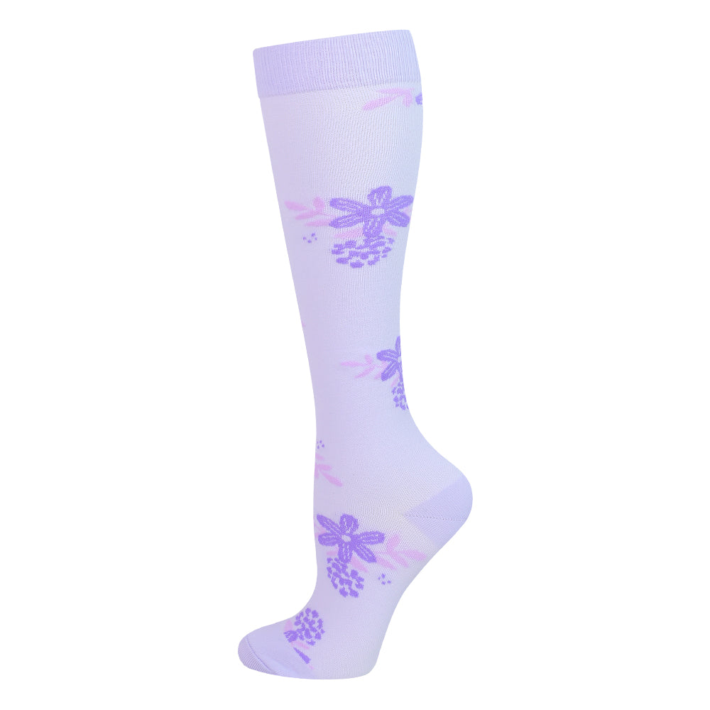 Lavender Floral- Compression Socks