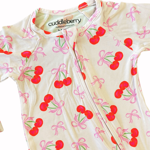 Cherry Coquette Bamboo Zipper Sleeper