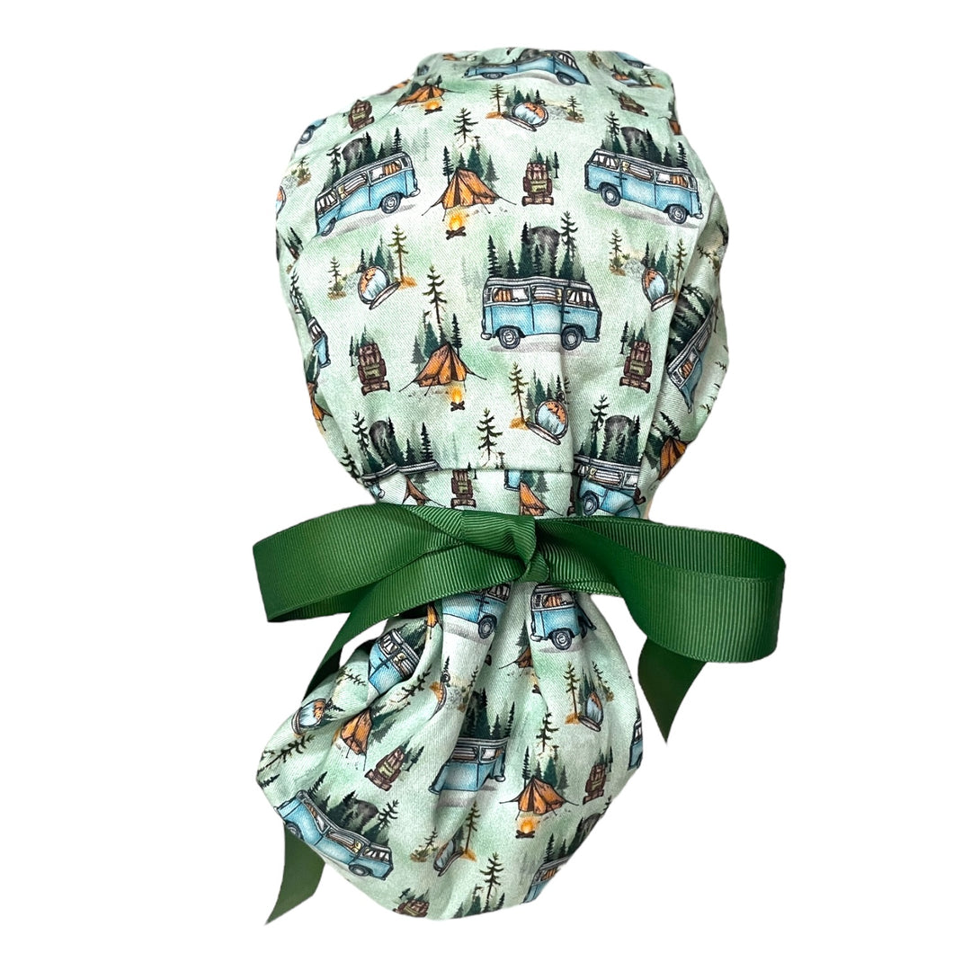 Great Outdoors Ponytail Scrub Cap for Women, By Sunshine Caps Co.