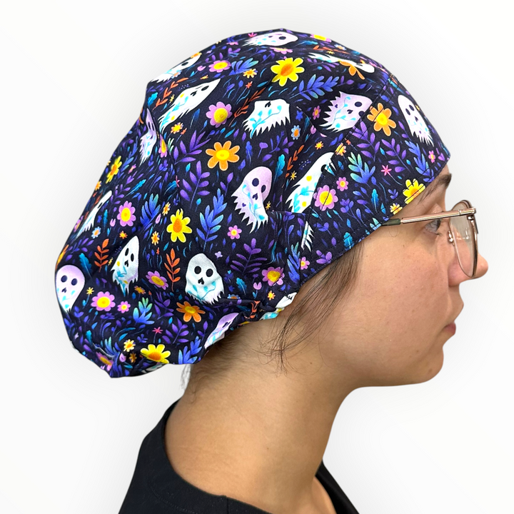 Ghost Floral- Bouffant Scrub Cap