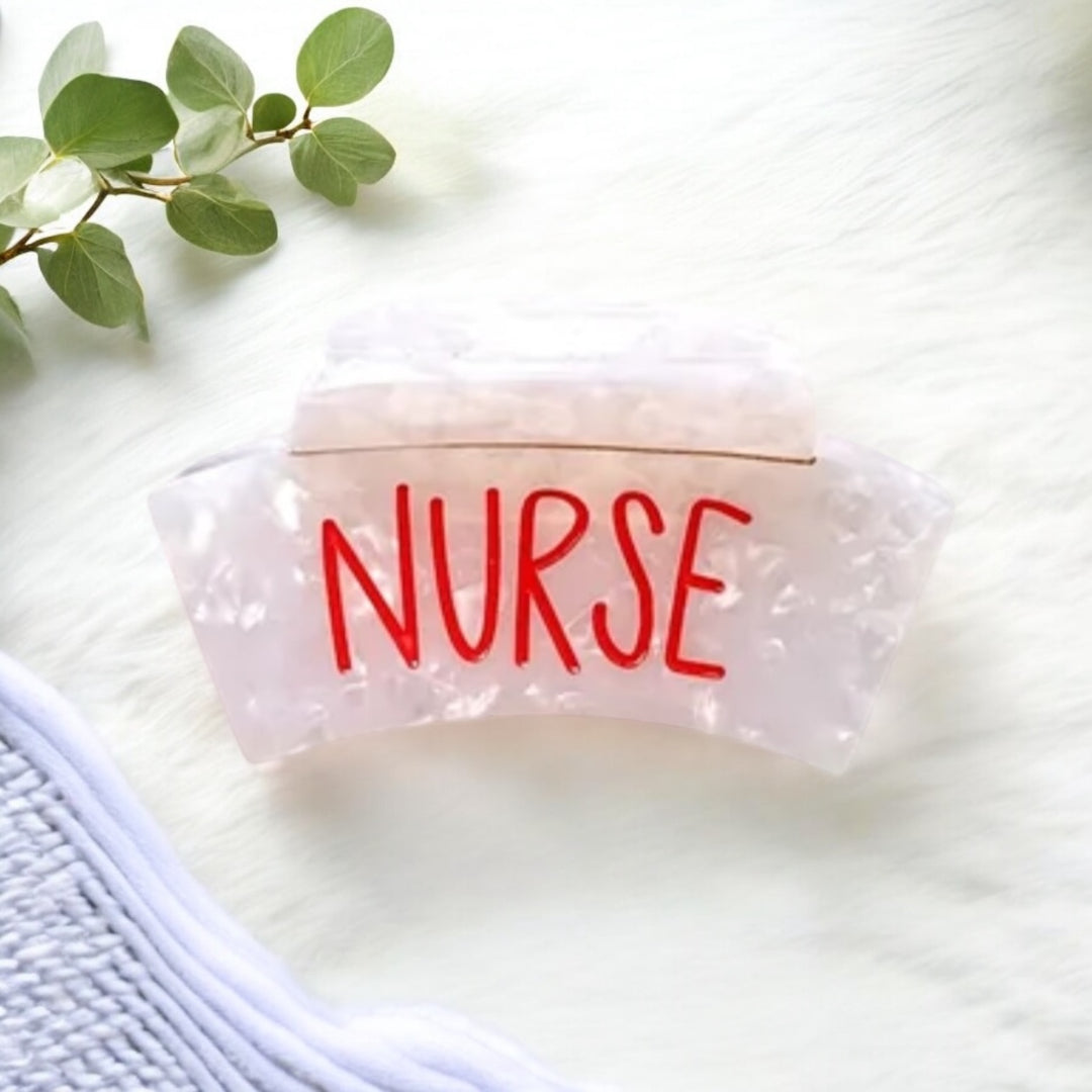 nurse hair claw clip