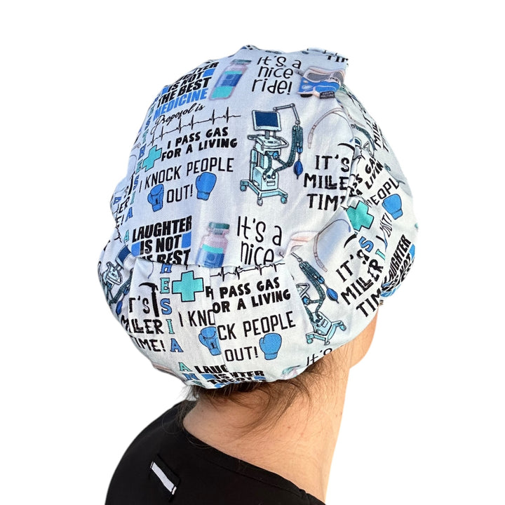 Anesthesia Euro Scrub Cap for Women, by Sunshine Caps Co