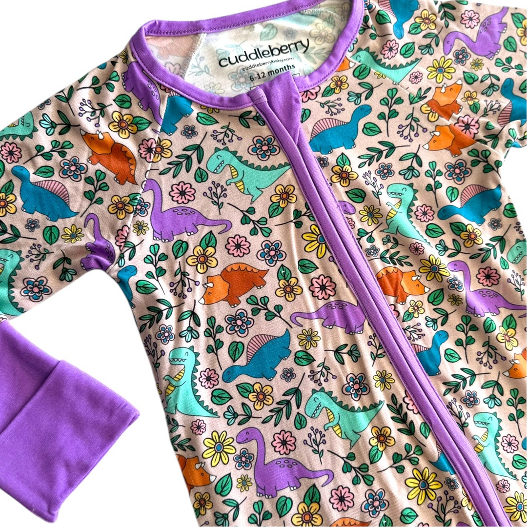 Dino Floral Zipper Sleeper