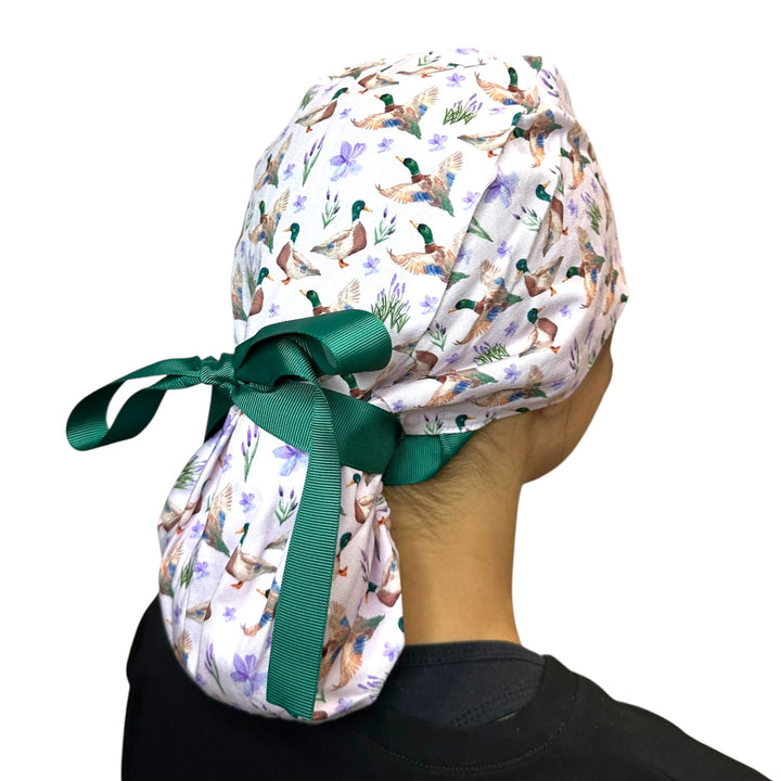 Mallard Meadow- Ponytail Scrub Cap