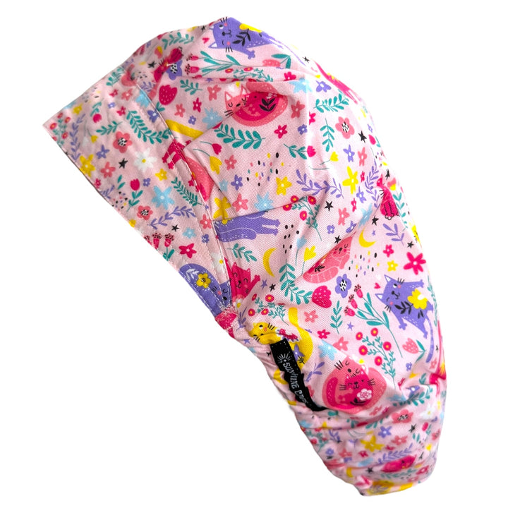 Blooming Kitties- Bouffant Scrub Cap