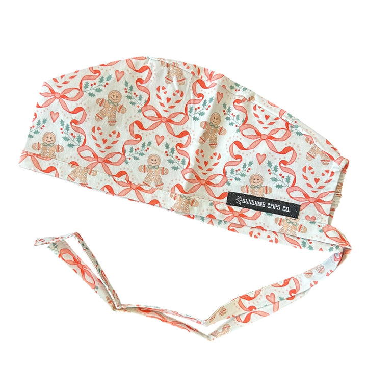 Gingerbread Bows- Classic/Men's Scrub Cap