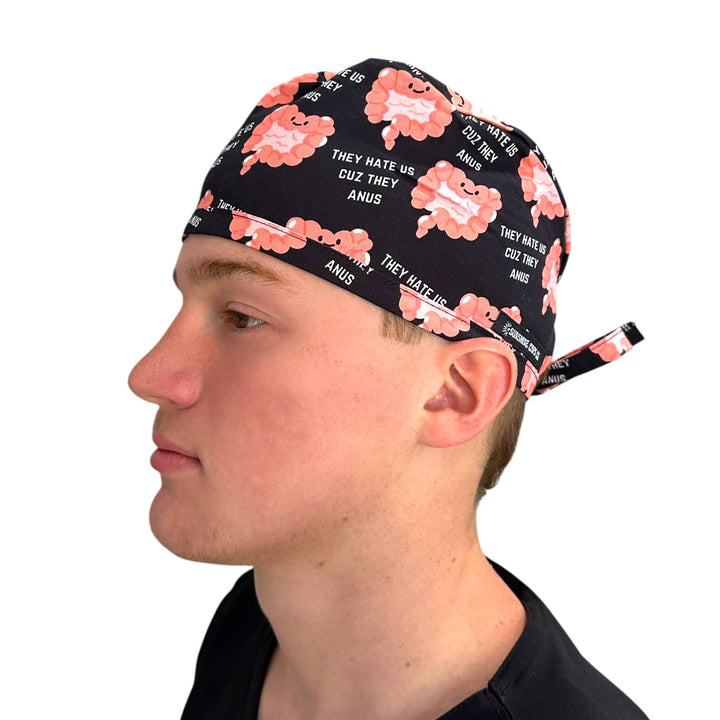 Hate Us Cuz They Anus Black- Classic/Men's Scrub Cap
