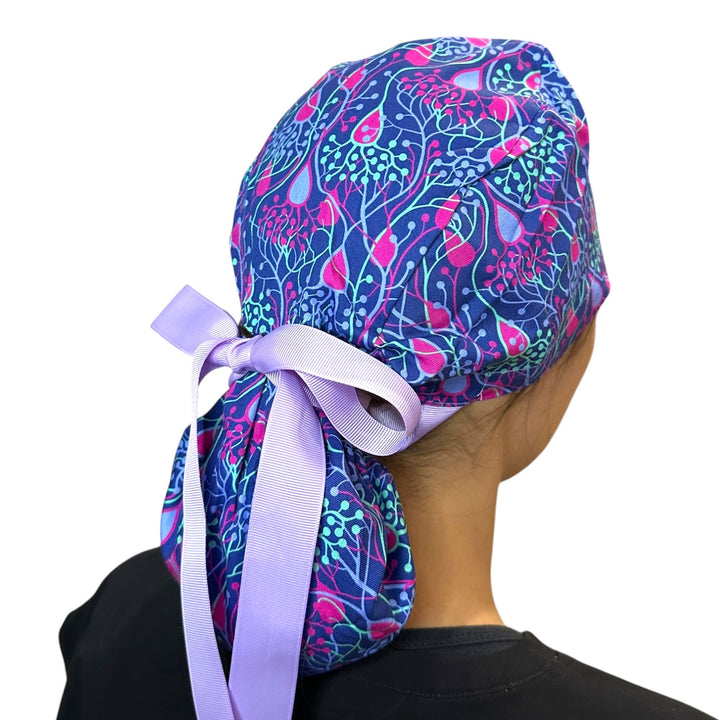 Neural Network- Ponytail Scrub Cap