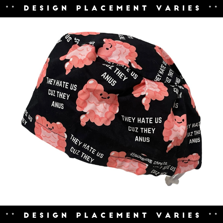 Hate Us Cuz They Anus Euro Scrub Cap for Women, by Sunshine Caps Co