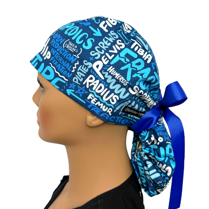 orthopedic Ponytail Scrub Cap for Women, By Sunshine Caps Co.