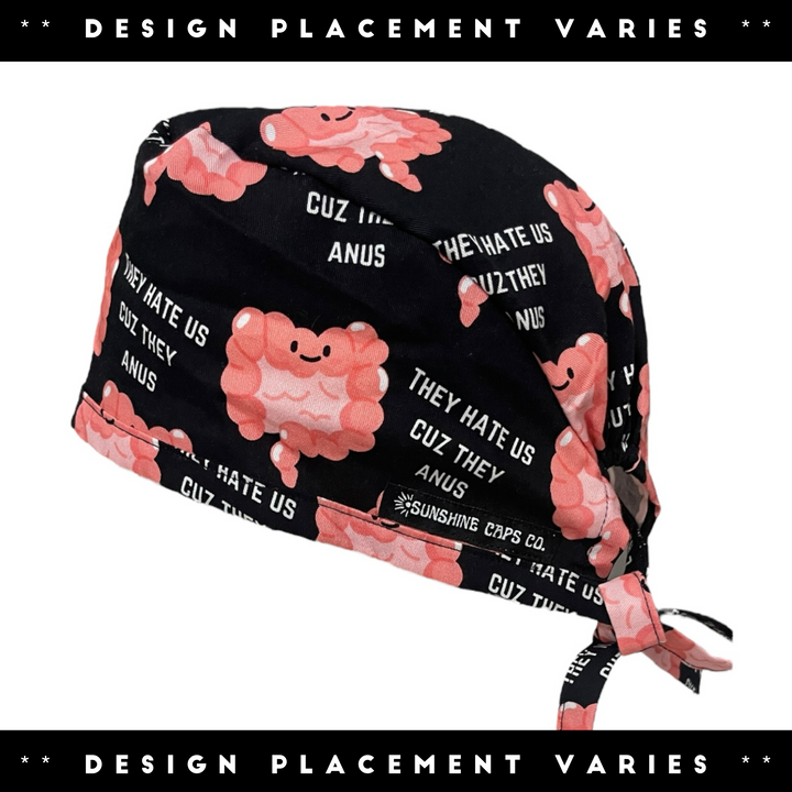 Hate Us Cuz They Anus Black- Classic/Men's Scrub Cap