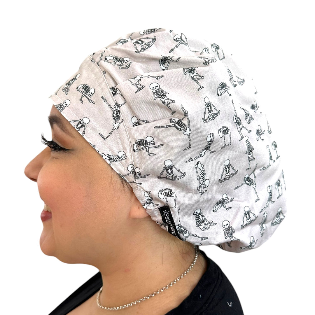 Yoga Skeletons- Bouffant Scrub Cap