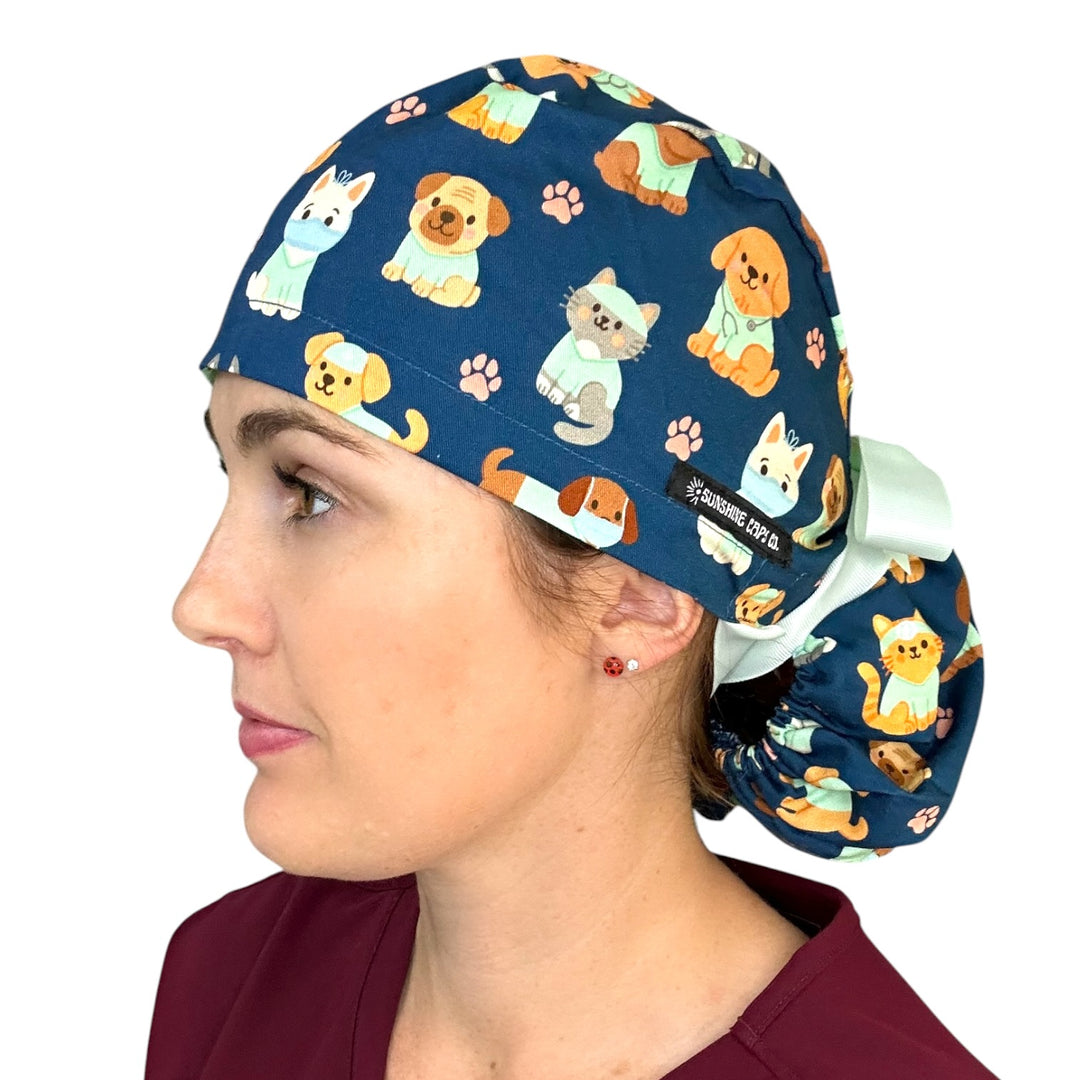 Vet Pets- Ponytail Scrub Cap