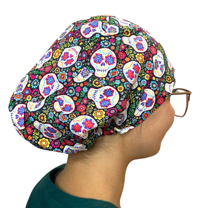 Sugar Skull Fiesta- Euro Scrub Cap