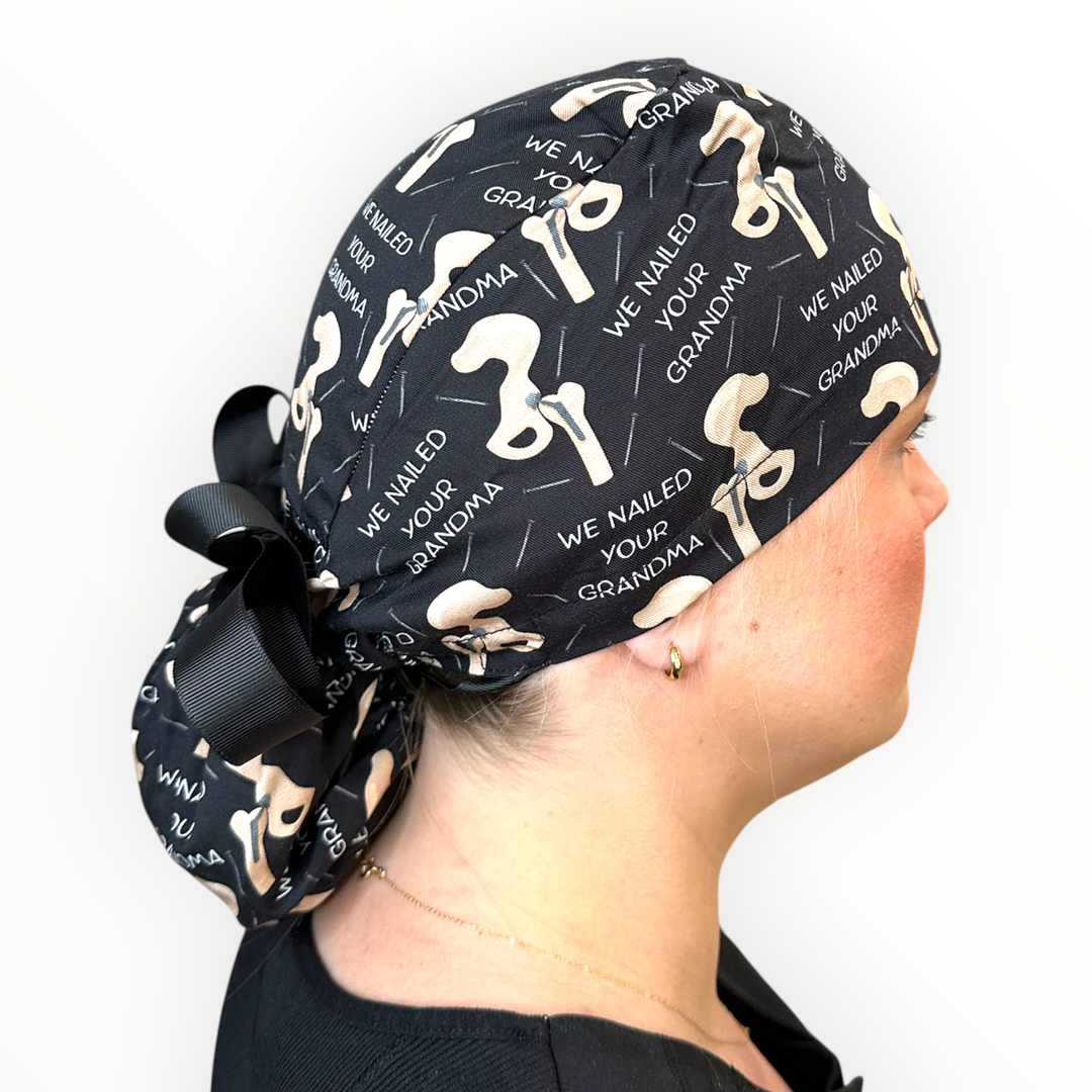 Nailed Your Grandma- Ponytail Scrub Cap