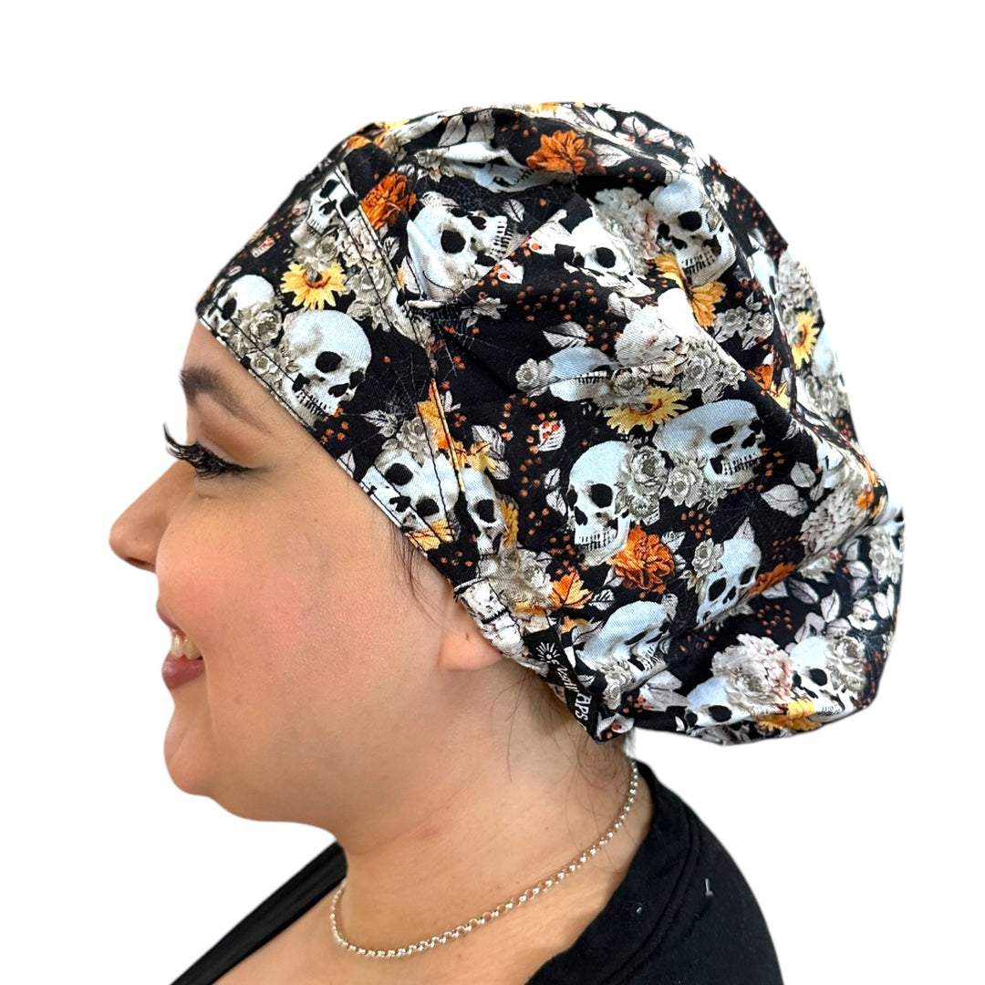 Autumn Skulls- Bouffant Scrub Cap