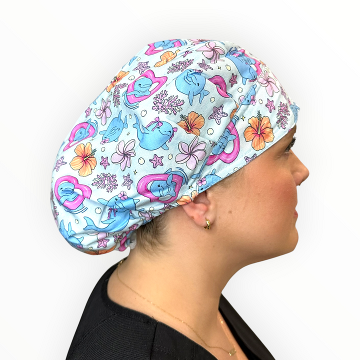 Dolphin Daydreams- Bouffant Scrub Cap