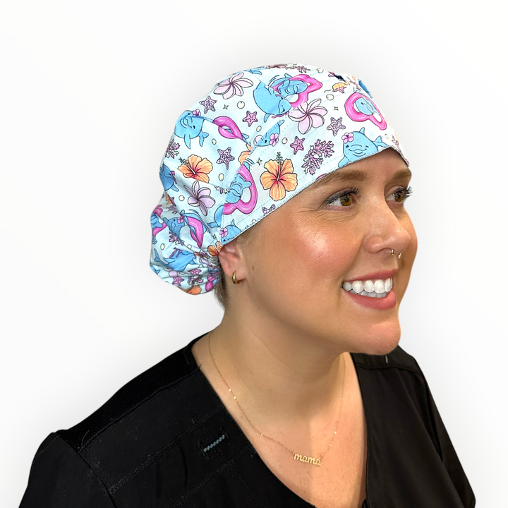 Dolphin Daydreams- Bouffant Scrub Cap