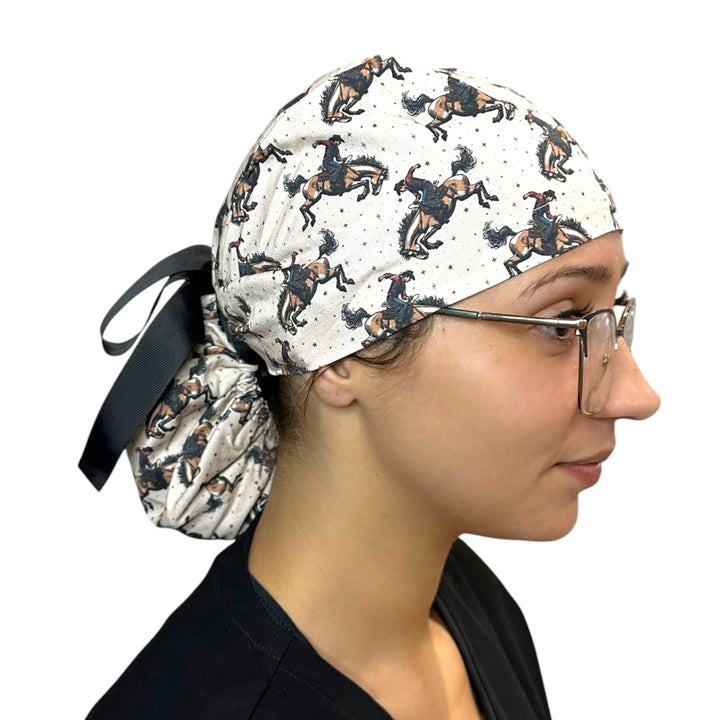 Rodeo- Ponytail Scrub Cap