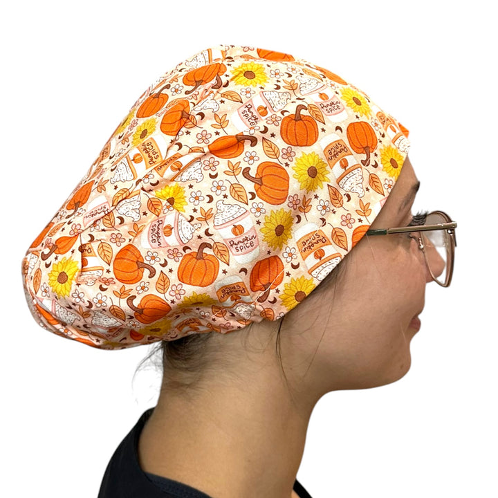 Pumpkin Spice- Euro Scrub Cap