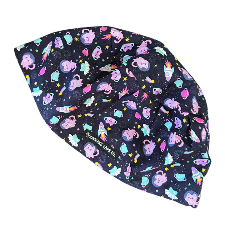 Astro Cats Euro Scrub Cap for Women, by Sunshine Caps Co