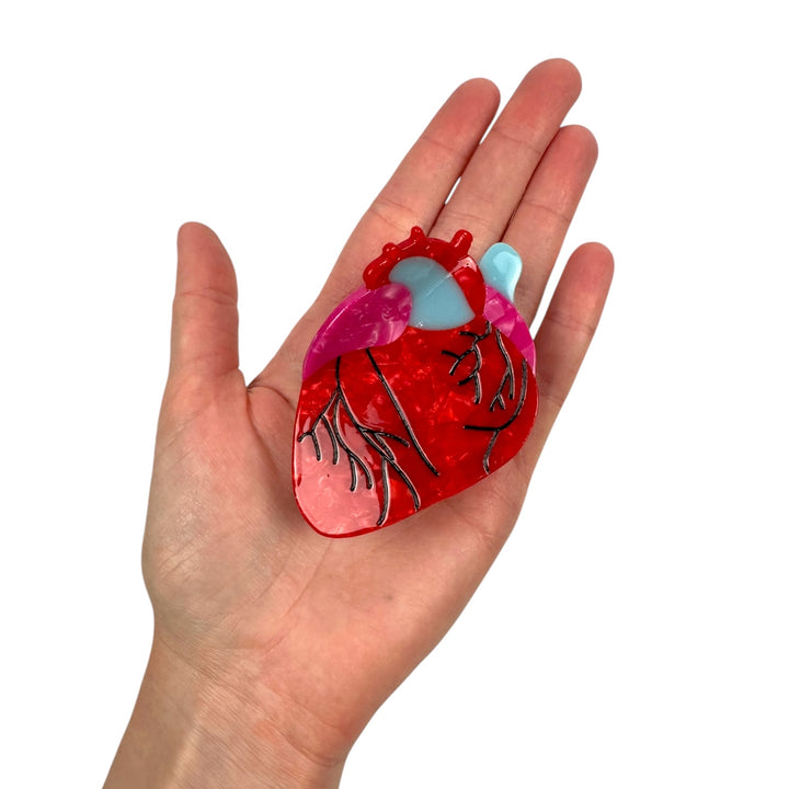 cardio heart hair claw clip