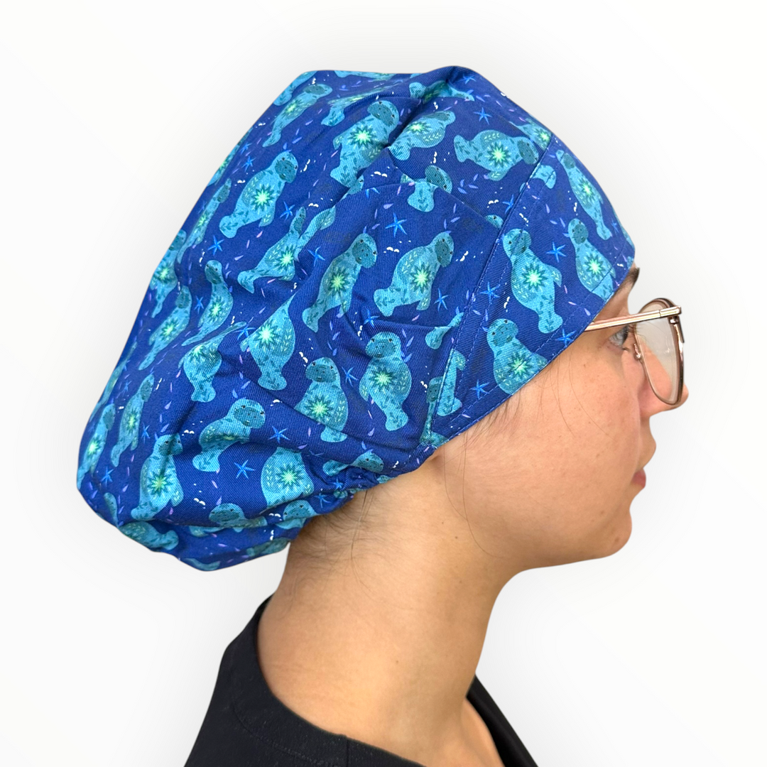 Manatee Tides- Bouffant Scrub Cap