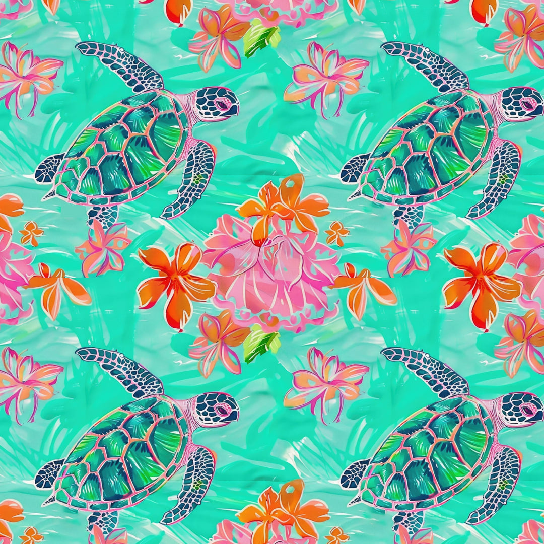 Sea Turtles Euro Scrub Cap for Women, by Sunshine Caps Co