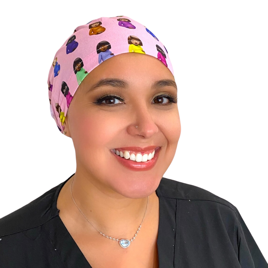Pregnant Emoji Euro Scrub Cap for Women, by Sunshine Caps Co
