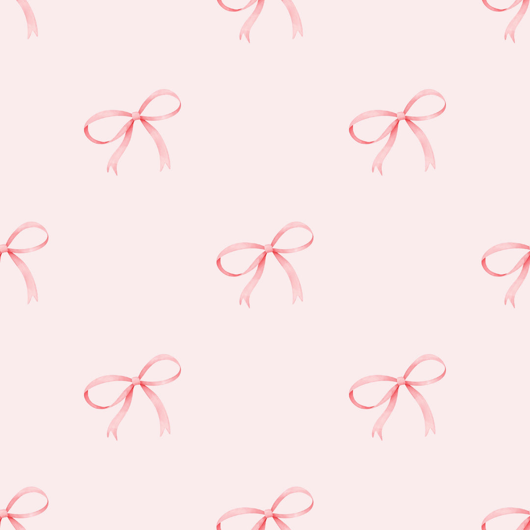 Pink Bows Long Sleeve Two-Piece PJ's