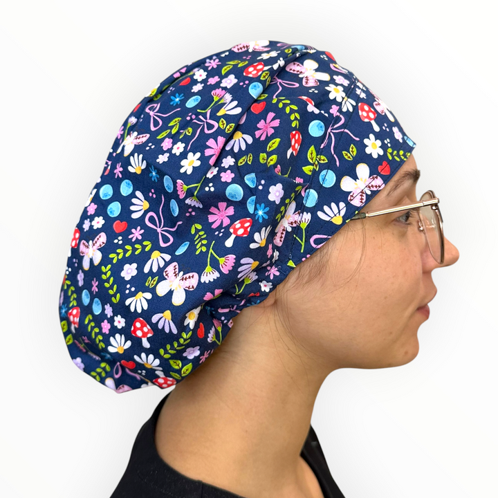 Cottage Blooms- Bouffant Scrub Cap