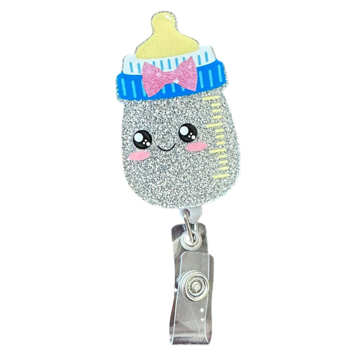 Baby Bottle Badge Reel- Retractable ID Holder