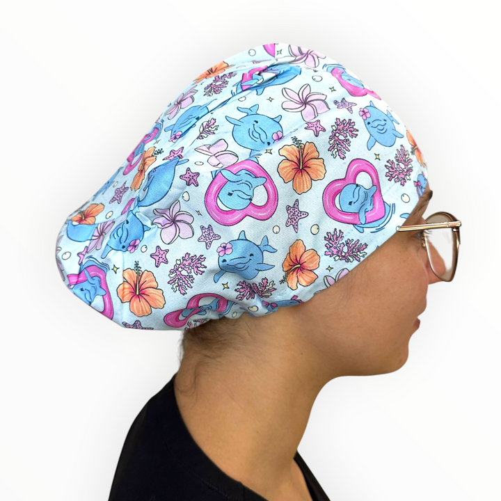 Dolphin Daydreams- Euro Scrub Cap