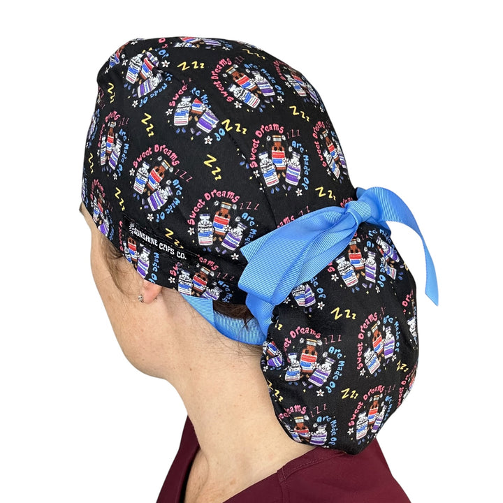 Sweet Dreams are Made of These- Ponytail Scrub Cap