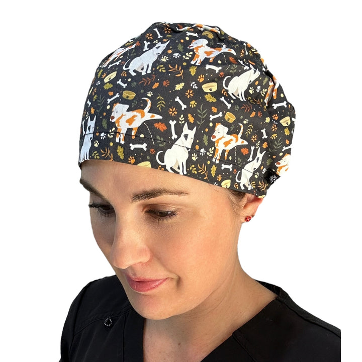 Dog Days of Fall- Euro Scrub Cap
