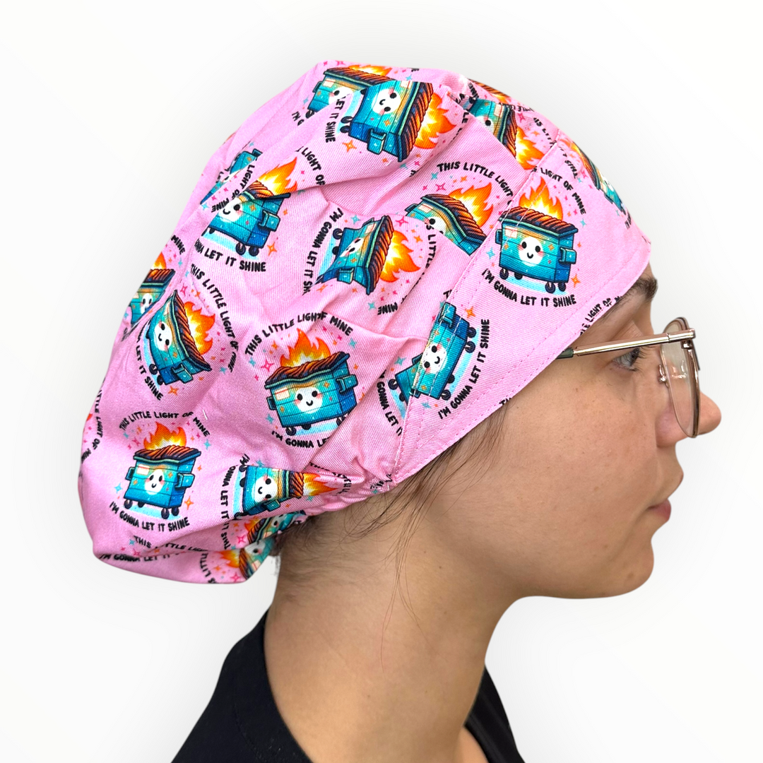 Dumpster Fire- Bouffant Scrub Cap
