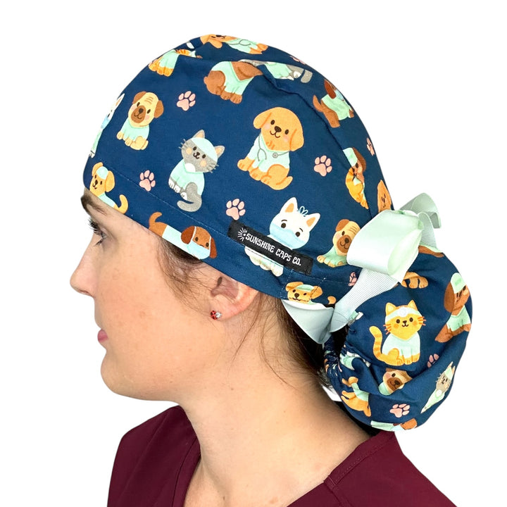 Vet Pets- Ponytail Scrub Cap